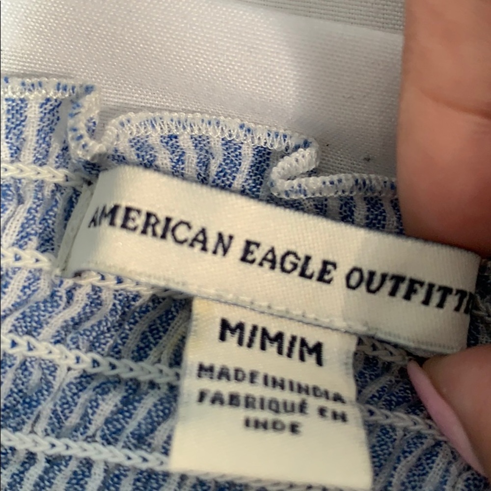 American Eagle Off-the-shoulder Peplum Elastic Top - Picture 3 of 6